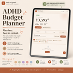 ADHD Budget Planner | Digital Finance Planner | Expense Tracker | Money Tracker | Budget App