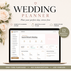 All in One Wedding Planner - Budget Tracker, RSVP Guest List Tracker