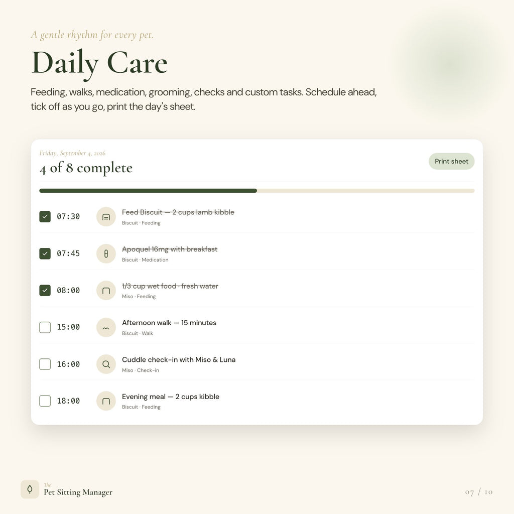 Pet Sitting Business Manager App | Pet Sitter Tracker for Bookings, Pets & Payments