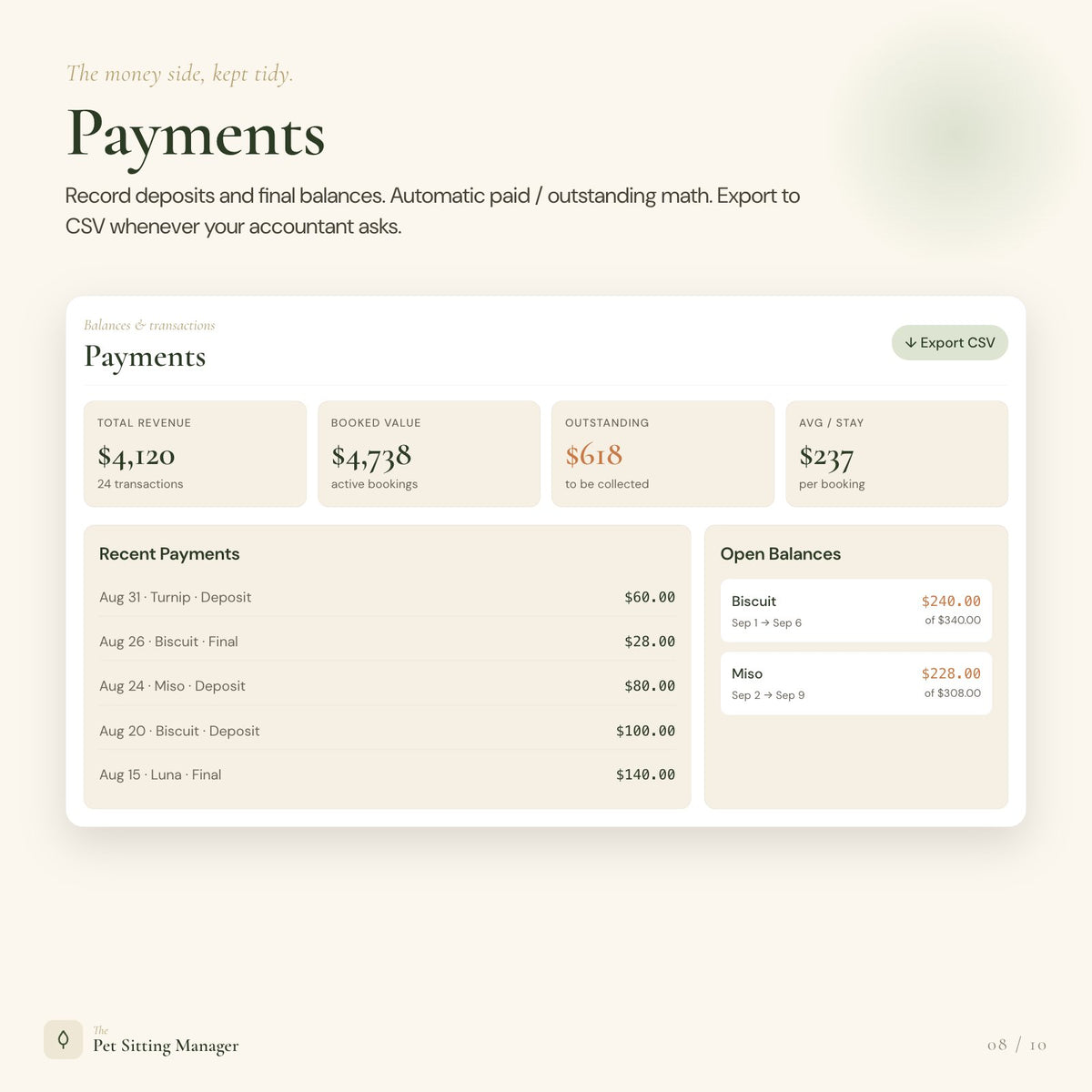Pet Sitting Business Manager App | Pet Sitter Tracker for Bookings, Pets & Payments